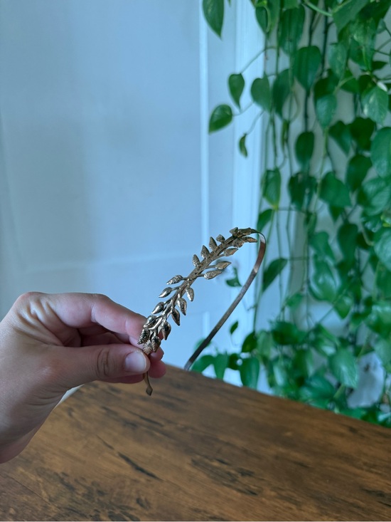 Accessories - Gold Leaf Accent Headband - Women Accessories